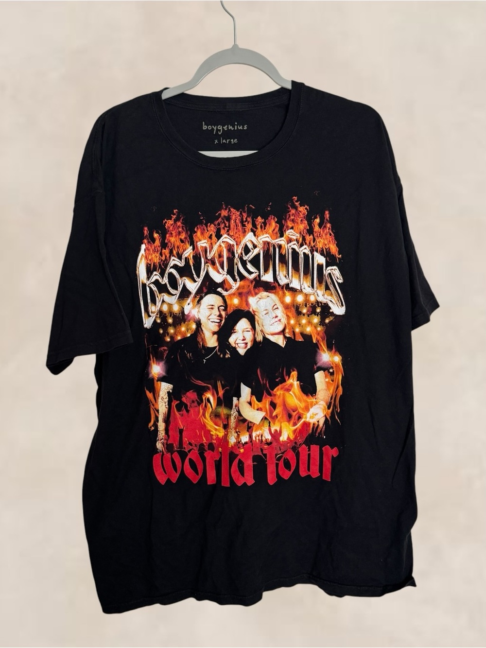 boygenius Black 'World Tour' Graphic Tee